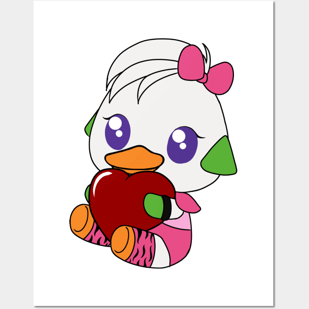 baby fnaf security breach chica Wall Art by LillyTheChibi